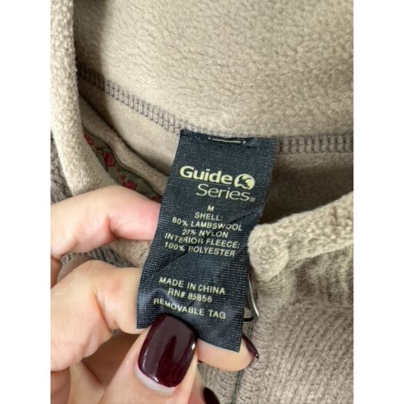 Gander Mountain Guide Series Tan Lambswool Blend Full Zip Vest Women's Medium - Picture 9 of 14